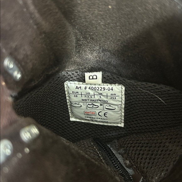 MBT Brown Leather Rocker Sole Boots size 38 (7-7.5) women’s boots - Picture 7 of 8